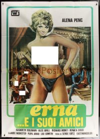 7c0474 BOHR WEITER KUMPEL Italian 2p 1980 Tino Aller art of sexy near-naked blonde Alena Penz!