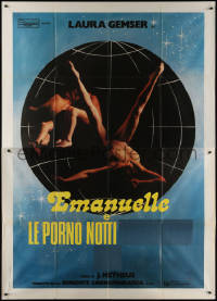 7c0517 EMANUELLE & THE EROTIC NIGHTS Italian 2p 1978 sexy naked Laura Gemser over the globe!