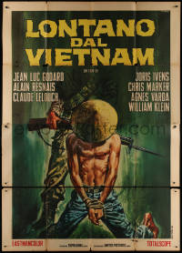 7c0524 FAR FROM VIETNAM Italian 2p 1968 French directors support North Vietnam, Casaro art!