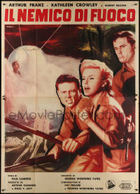 7c0530 FLAME BARRIER Italian 2p 1960 Arthur Franz, Kathleen Crowley, Fuselli sci-fi, art, rare!