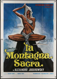 7c0558 HOLY MOUNTAIN Italian 2p 1987 Jodorowsky, different art of near-naked girl on mountain top!