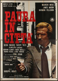 7c0562 HOT STUFF Italian 2p 1976 Giuseppe Rosati's Paura in citta, Maurizio Merli with gun, rare!