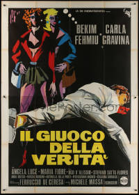 7c0568 IL GIUOCO DELLA VERITA Italian 2p 1974 cool Ercole Brini art of prostitutes over dead man!