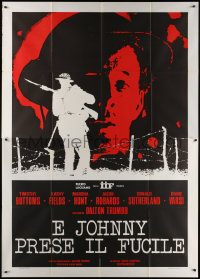7c0578 JOHNNY GOT HIS GUN Italian 2p 1974 Timothy Bottoms, from Dalton Trumbo novel, different art!