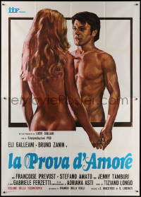7c0591 LA PROVA D'AMORE Italian 2p 1974 close up art of sexy naked lovers by Piero Ermanno Iaia!