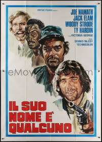 7c0595 LAST REBEL Italian 2p 1974 Piovano art of Joe Namath, Woody Strode, Jack Elam & Ty Hardin!