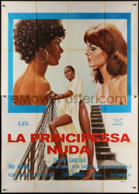 7c0633 NUDE PRINCESS Italian 2p 1976 great sexy art of naked Ajita Wilson & Tina Aumont!
