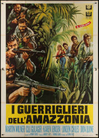 7c0700 SULLIVAN'S EMPIRE Italian 2p 1967 art of men with guns in South American Amazon Jungle, rare!