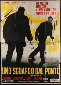 7c0727 VIEW FROM THE BRIDGE Italian 2p 1962 Raf Vallone, Arthur Miller, Lumet, different & rare!