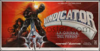 7c0741 IRONMASTER Italian 3p 1983 Umberto Lenzi, Sciotti art of huge guy with sword & girl, rare!