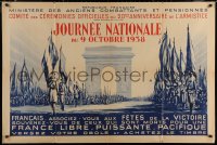 7c0766 JOURNEE NATIONALE DU 9 OCTOBRE 1938 32x47 French special poster 1938 Degorce art of army!