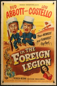 7d0552 ABBOTT & COSTELLO IN THE FOREIGN LEGION 1sh 1950 great art of Bud & Lou as Legionnaires!