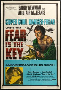 7d0276 FEAR IS THE KEY Aust 1sh 1973 Alistair MacLean, art of Barry Newman & Suzy Kendall!
