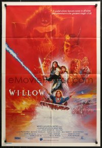 7d0306 WILLOW Aust 1sh 1988 George Lucas & Ron Howard directed, different Brian Bysouth art!