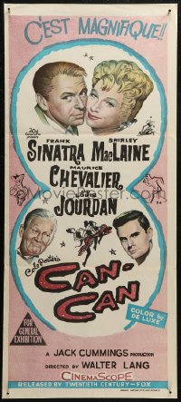 7d0334 CAN-CAN Aust daybill 1960 Frank Sinatra, Shirley MacLaine, Maurice Chevalier & Jourdan