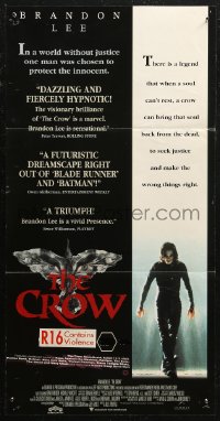 7d0354 CROW Aust daybill 1994 Brandon Lee's final movie, believe in angels, cool image!