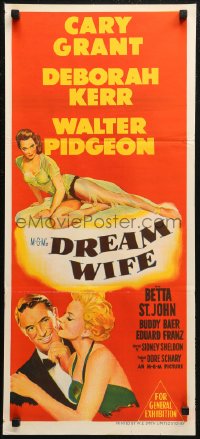 7d0371 DREAM WIFE Aust daybill 1953 great image of Cary Grant & Deborah Kerr, sexy Betta St. John!