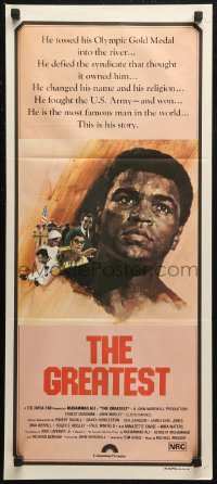 7d0393 GREATEST Aust daybill 1977 art of heavyweight boxing champ Muhammad Ali by Putzu!