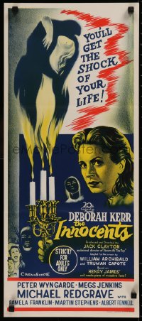 7d0413 INNOCENTS Aust daybill 1962 Deborah Kerr is outstanding in Henry James' classic horror story!