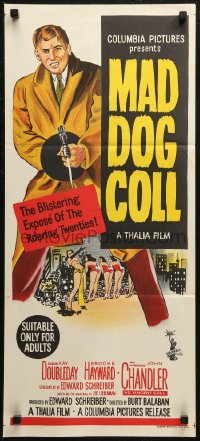 7d0427 MAD DOG COLL Aust daybill 1961 gangster maniac w/machine gun, John Chandler terrorizes city!