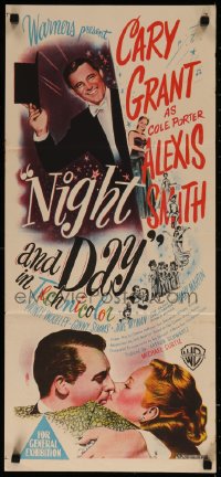 7d0441 NIGHT & DAY Aust daybill 1946 Cary Grant as composer Cole Porter who loves sexy Alexis Smith!