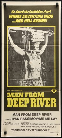 7d0471 SACRIFICE Aust daybill 1973 Umberto Lenzi directed cannibalism horror, Man from Deep River!