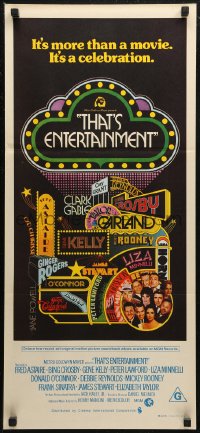 7d0500 THAT'S ENTERTAINMENT Aust daybill 1974 classic MGM Hollywood scenes, it's a celebration!
