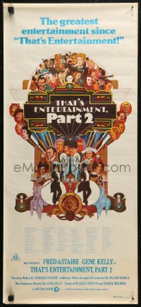 7d0501 THAT'S ENTERTAINMENT PART 2 Aust daybill 1975 Fred Astaire, Gene Kelly & many MGM greats!