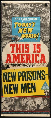 7d0506 THIS IS AMERICA Issue No. 2-3 Aust daybill 1943 cool military images, today's new world!