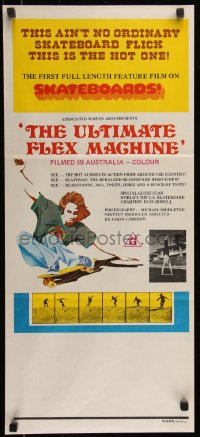 7d0518 ULTIMATE FLEX MACHINE Aust daybill 1975 Jason Cameron, no ordinary skateboarding documentary!