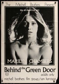 7d0601 BEHIND THE GREEN DOOR 25x36 1sh 1972 Mitchell Bros' classic, c/u sexy naked Marilyn Chambers!