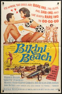7d0617 BIKINI BEACH 1sh 1964 Frankie Avalon, Annette Funicello, sexy Martha Hyer!