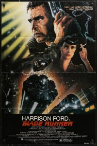 7d0622 BLADE RUNNER NSS style 1sh 1982 Ridley Scott sci-fi classic, art of Harrison Ford by Alvin!