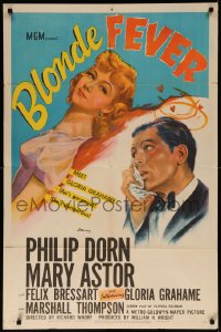 7d0626 BLONDE FEVER 1sh 1944 introducing Gloria Grahame, who is gorgeous & dangerous!