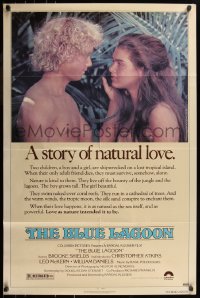7d0629 BLUE LAGOON 1sh 1980 sexy young Brooke Shields & Christopher Atkins!
