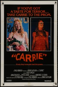 7d0671 CARRIE 1sh 1976 Stephen King, Sissy Spacek before and after her bloodbath at the prom!