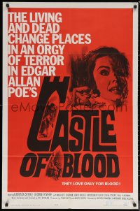 7d0674 CASTLE OF BLOOD 1sh 1964 Edgar Allan Poe, the living and dead in an orgy of terror!