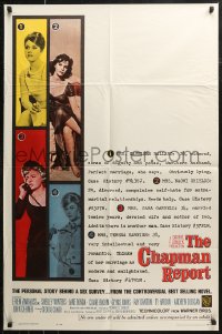 7d0678 CHAPMAN REPORT 1sh 1962 Jane Fonda, Shelley Winters, from Irving Wallace sex novel!