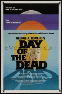 7d0729 DAY OF THE DEAD 1sh 1985 George Romero's Night of the Living Dead zombie horror sequel!