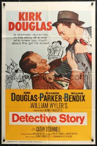 7d0742 DETECTIVE STORY 1sh R1960 William Wyler, Kirk Douglas knew too much about Eleanor Parker!