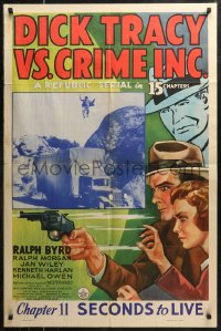7d0747 DICK TRACY VS. CRIME INC. chapter 11 1sh 1941 art of detective Ralph Byrd, Seconds to Live!