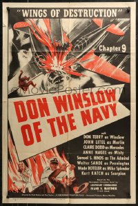 7d0760 DON WINSLOW OF THE NAVY chapter 9 1sh 1941 Universal serial, Don Terry, Wings of Destruction!