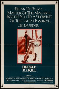 7d0766 DRESSED TO KILL 1sh 1980 Brian De Palma shows you the latest fashion of murder, sexy legs!
