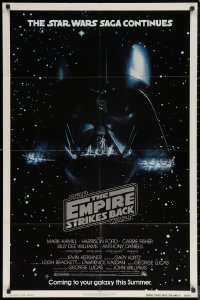 7d0781 EMPIRE STRIKES BACK NSS style advance 1sh 1980 George Lucas classic, Vader in space!