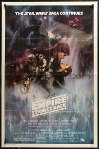 7d0782 EMPIRE STRIKES BACK studio style 1sh 1980 classic Gone With The Wind style art by Roger Kastel!