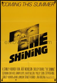 7d1178 SHINING advance English 1sh 1980 Stanley Kubrick, Jack Nicholson, Duvall, Saul Bass art!