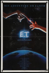 7d0772 E.T. THE EXTRA TERRESTRIAL NSS style 1sh 1983 Steven Spielberg, Alvin art, continuous release!