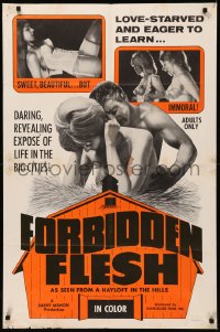 7d0807 FORBIDDEN FLESH 1sh 1968 Sam Stewart, Sue Akers, love starved & eager to learn!