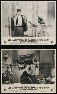 7d0174 TARZAN'S NEW YORK ADVENTURE 2 French LCs R1970s Johnny Weissmuller, Maureen O'Sullivan