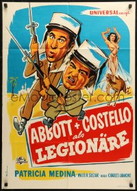 7d0213 ABBOTT & COSTELLO IN THE FOREIGN LEGION German 1957 Rutters art of Bud & Lou as Legionnaires!